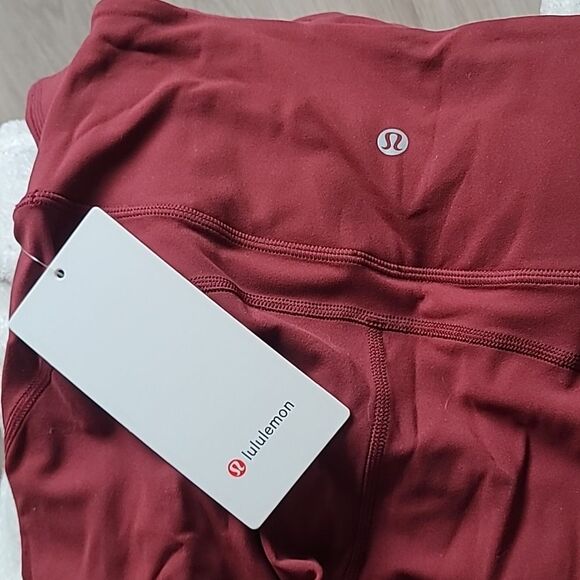 Lululemon NWT Groove Pant Flare Super High-Rise Nulu Red Merlot Size 6 lycra - Picture 3 of 5